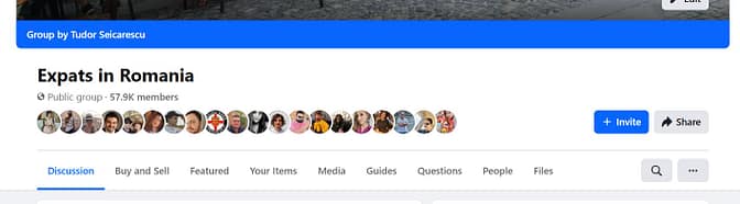 Picture of the Expats in Romania entry page on Facebook. all expats welcome to romania